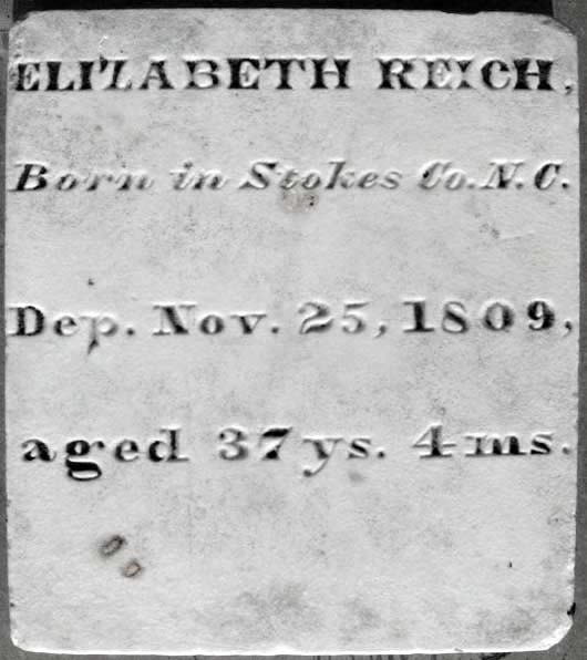 Reich Elizabeth Salem Congregation